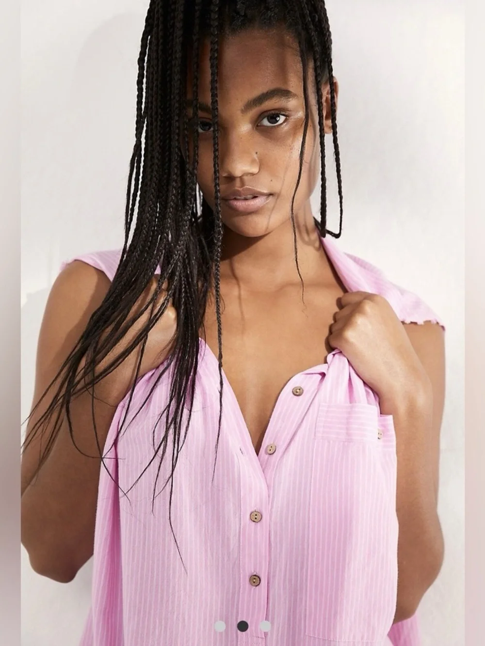 Free People Striped Jomo Romper by Intimately Lilac Combo XS NWT Pink Sleeveless - Picture 2 of 16